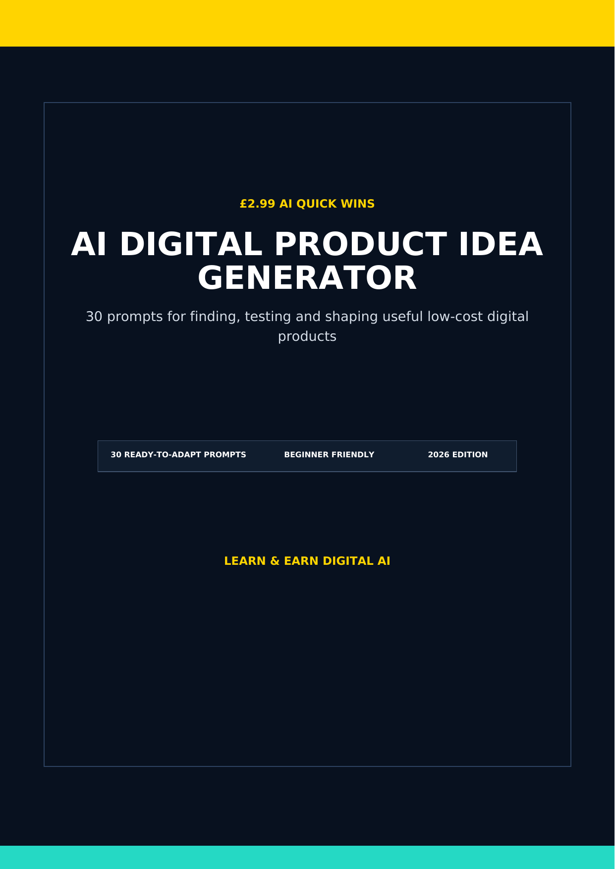 AI Digital Product Idea Generator 2026 cover