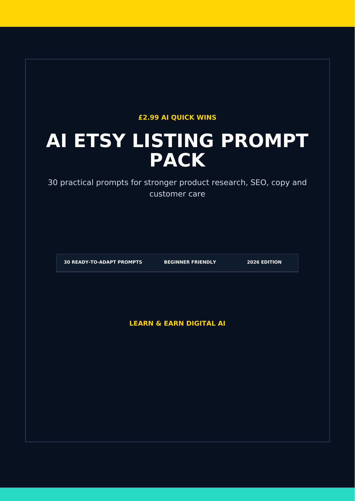 AI Etsy Listing Prompt Pack 2026 cover