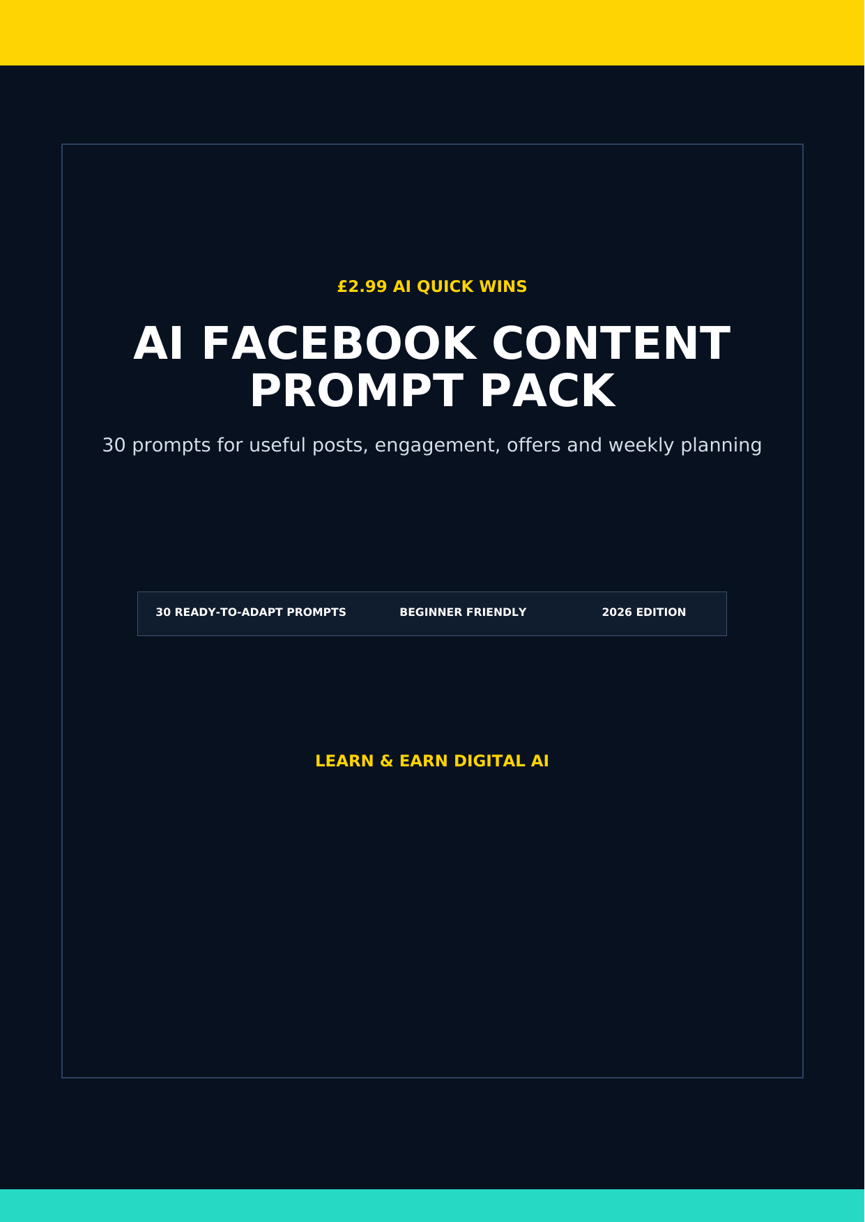 AI Facebook Content Pack 2026 cover