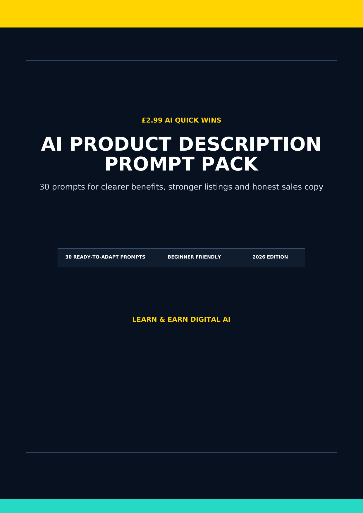AI Product Description Prompt Pack 2026 cover