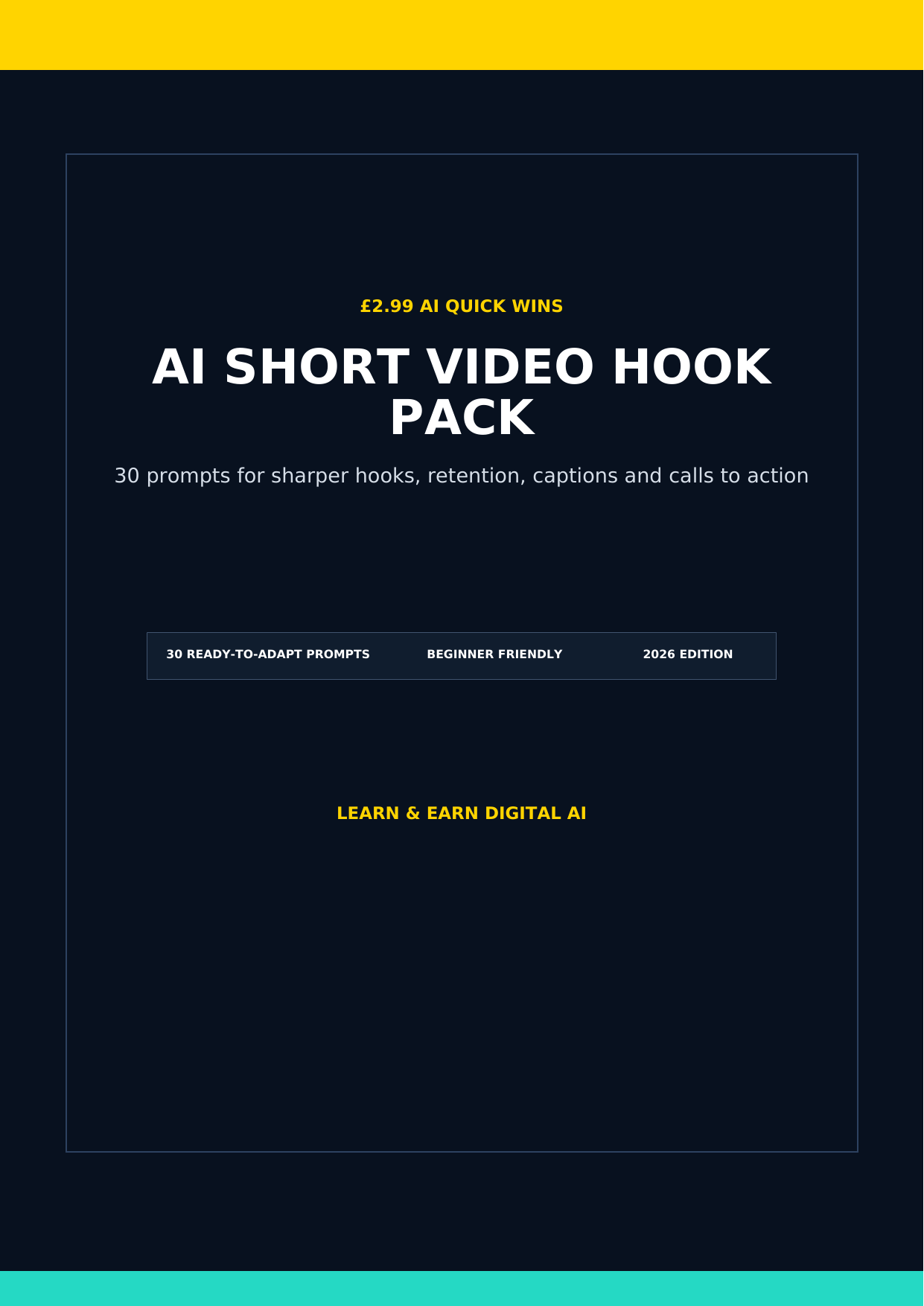 AI Short Video Hook Pack 2026 cover