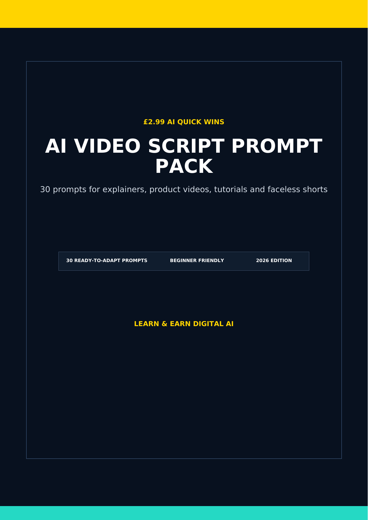 AI Video Script Prompt Pack 2026 cover