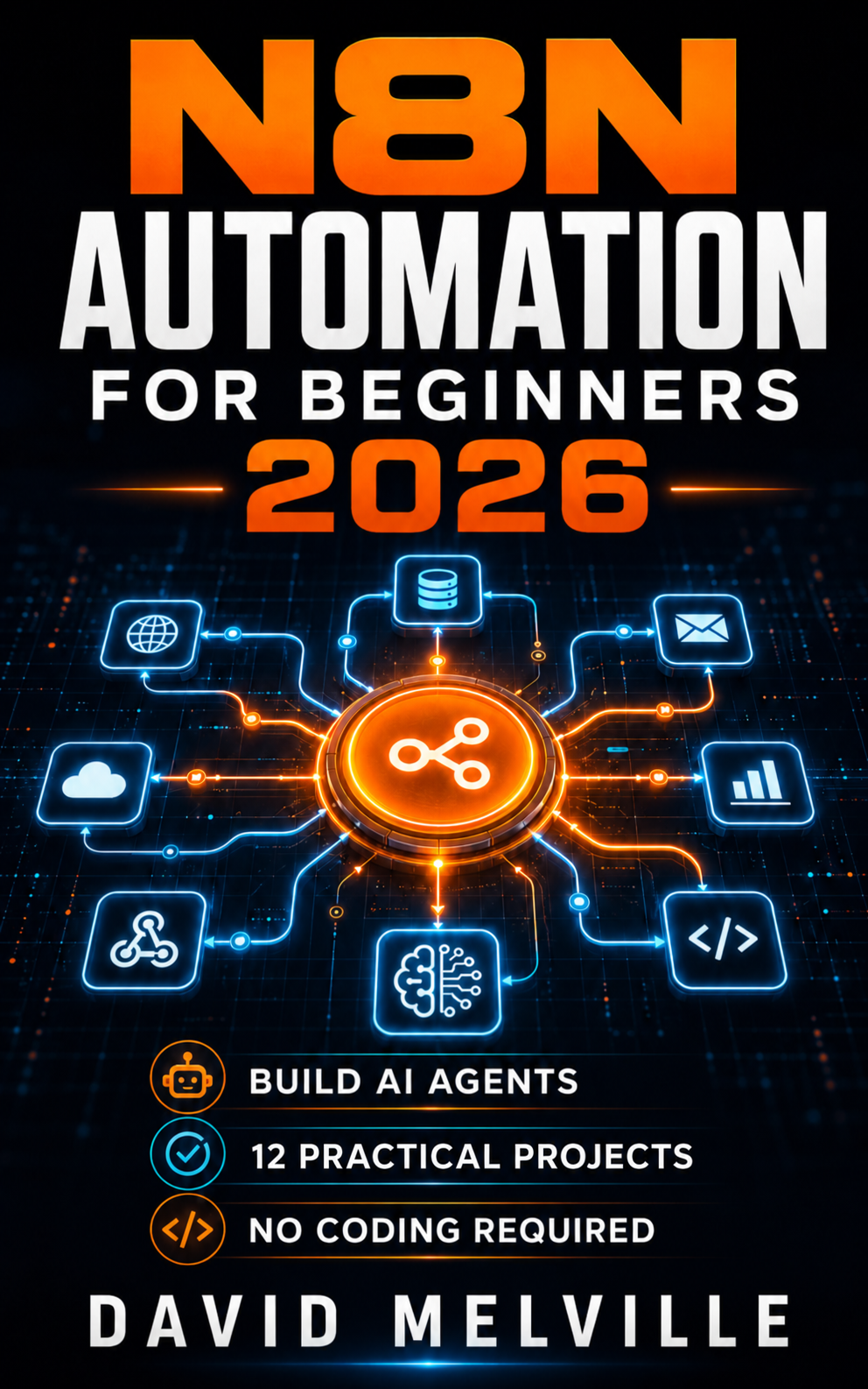 n8n Automation for Beginners 2026 AI workflow and agent guide cover